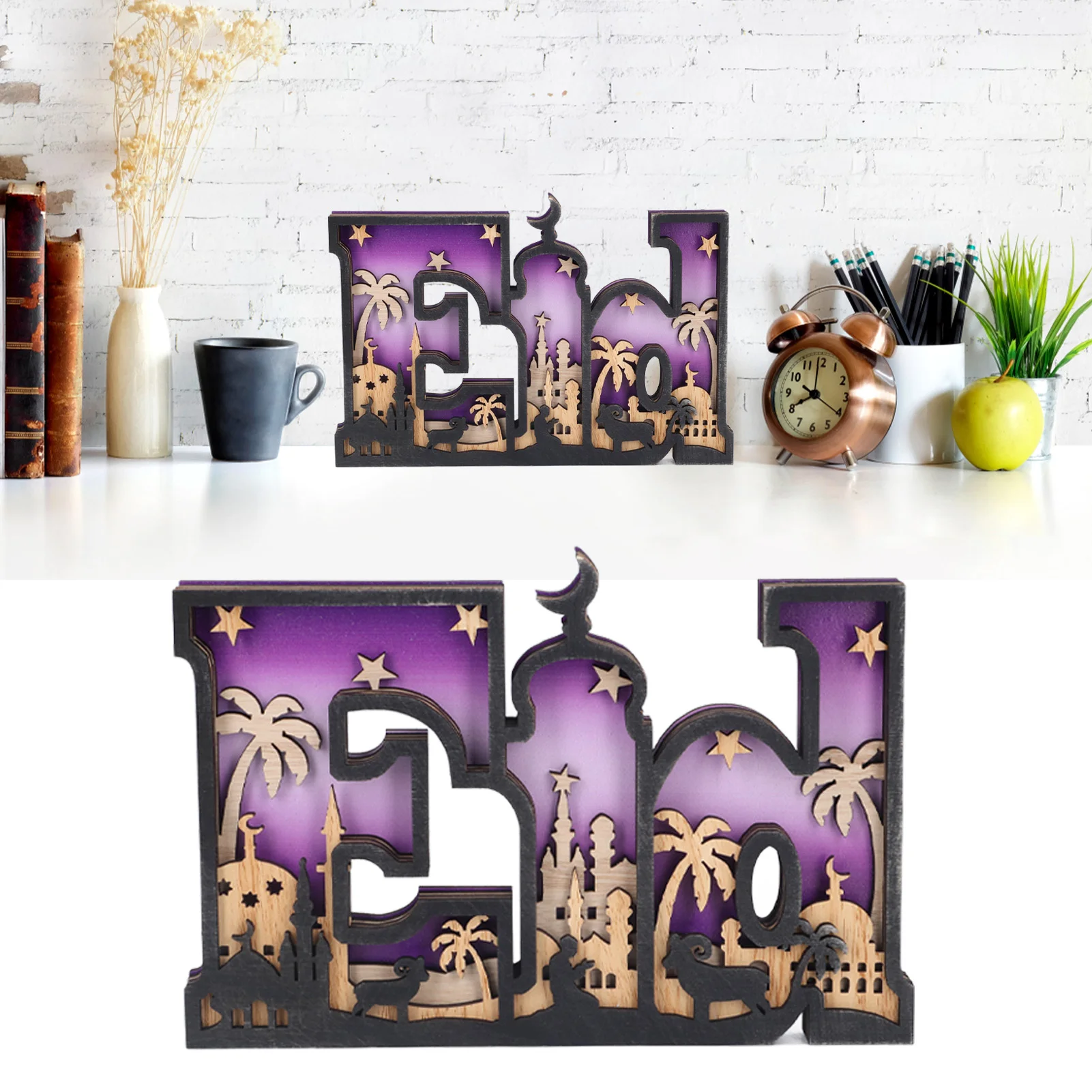 Wooden Ramadan Decorations Multi Layer Engraving Wooden EID Letter Decoration With Lighting Effect DIY Crafts For EID Al Fitr
Wooden Ramadan Decorations Multi Layer Engraving Wooden EID Letter Decoration With Lighting Effect DIY Crafts For EID Al Fitr
