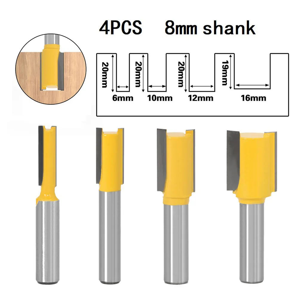 4pcs 8mm Shank Bottom Wood Cleaning Bit Straight Router Bit Trimmer Cleaning Flush Milling Cutter Wood Woodworking Tools
4pcs 8mm Shank Bottom Wood Cleaning Bit Straight Router Bit Trimmer Cleaning Flush Milling Cutter Wood Woodworking Tools