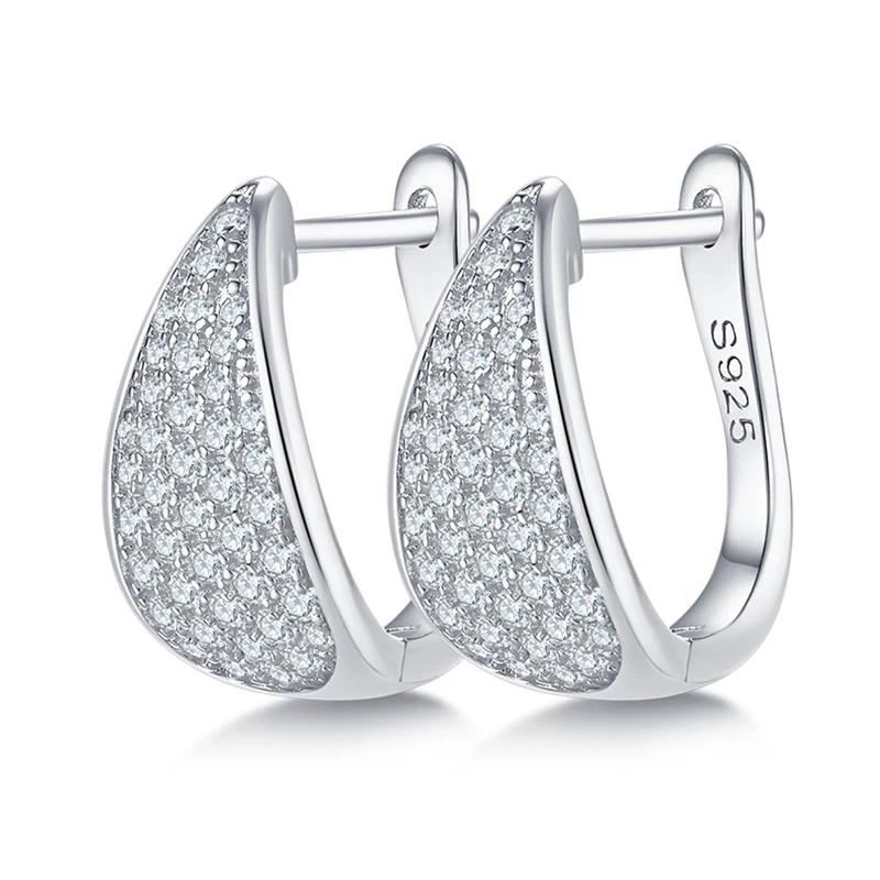 NeeTim Full D Color Moissanite Earrings 925 Sterling Silver for Women GRA Lab Diamond Plated White Gold Earrings Wedding Jewelry 20 S1f1da1a155f44503afba08dd50d8bd39o