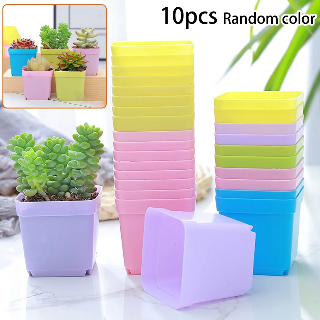 10pcs Flower Pot Colorful Plastic Plant Pot Seeds Nursery Box Transplant Flower Tray 5.5cm High For Home Garden Succulent Vessel
10pcs Flower Pot Colorful Plastic Plant Pot Seeds Nursery Box Transplant Flower Tray 5.5cm High For Home Garden Succulent Vessel
