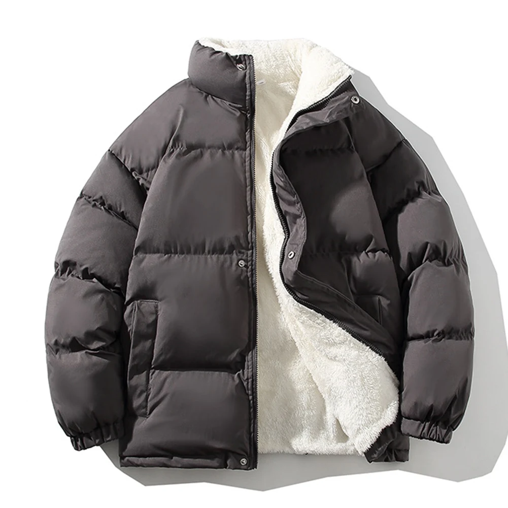 Winter Men Clothes Warm Fleece Parkas Coat Solid Color Loose Thicken Jackets Coats Stand Collar Outwear Parka Male Tops
Winter Men Clothes Warm Fleece Parkas Coat Solid Color Loose Thicken Jackets Coats Stand Collar Outwear Parka Male Tops