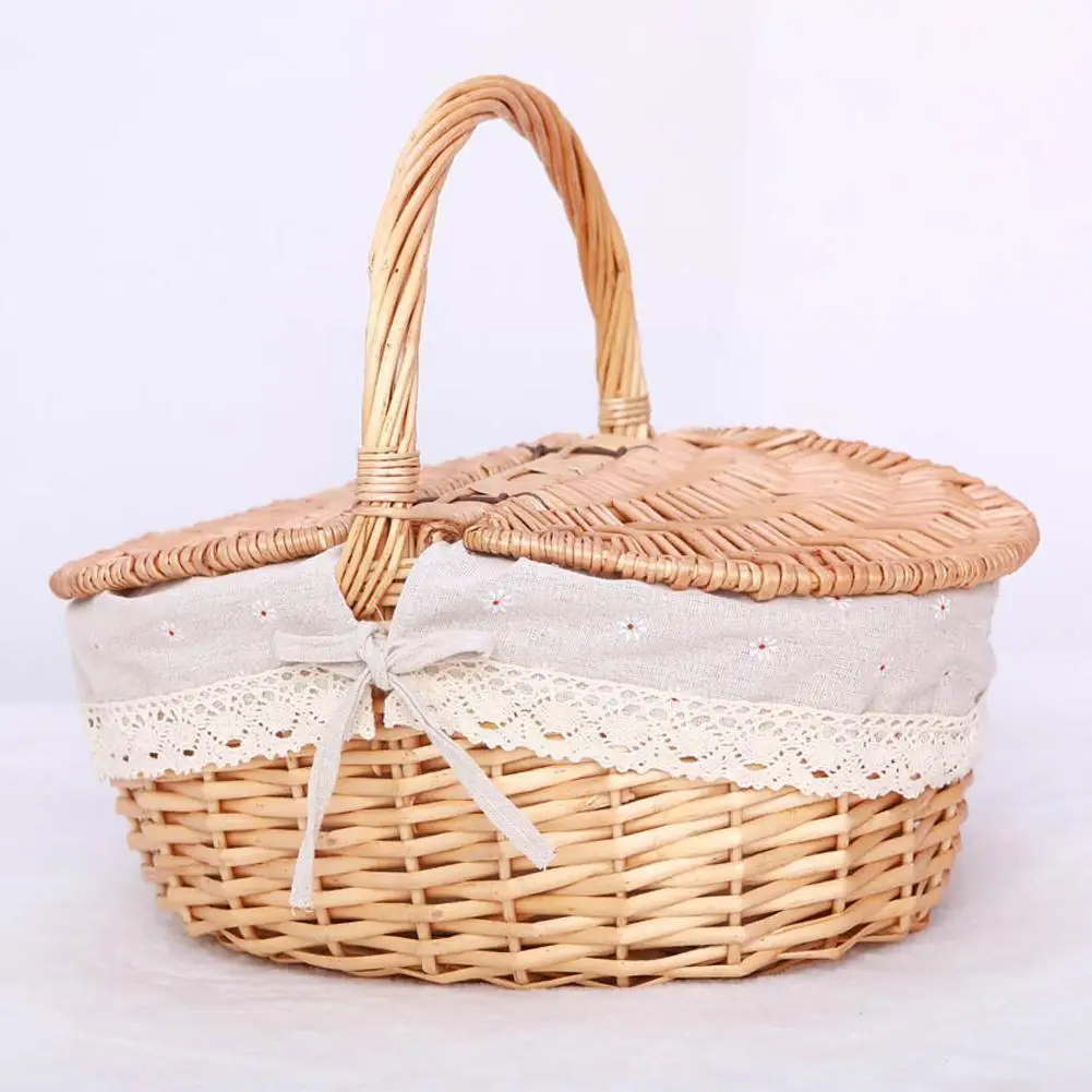 Handmade Wicker Picnic Basket Willow Woven Storage Picnic Basket Outdoor Camping Hamper Container Fruit Camp cooking suppli W9z1
Handmade Wicker Picnic Basket Willow Woven Storage Picnic Basket Outdoor Camping Hamper Container Fruit Camp cooking suppli W9z1