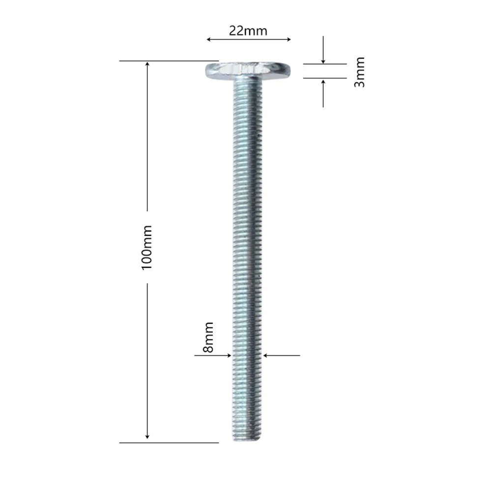 With T Screw And Plastic Knob Nut For Knob M8x100mm Miter T Slot T-Slider T-Track Thumb Track 46mm Thumb Nut Bolt
With T Screw And Plastic Knob Nut For Knob M8x100mm Miter T Slot T-Slider T-Track Thumb Track 46mm Thumb Nut Bolt