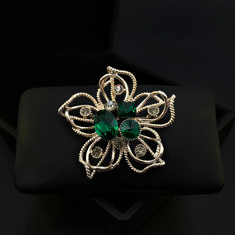 

1891 Baroque Style Vintage Flower Large Brooch High-End Fashion Exquisite Niche Corsage Pin Women's Clothes Accessories Jewelry