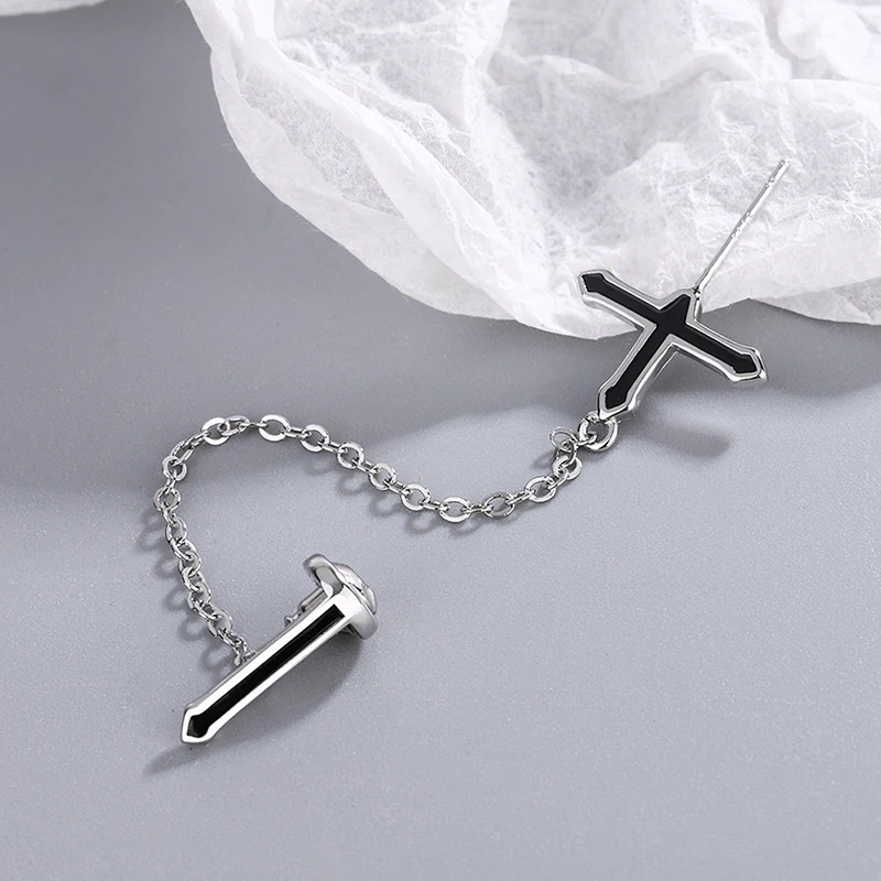 2022 Trends New Black Cross Chain Stud Earrings for Women Epoxy Punk Exaggerated Earrings for Men Personality Hip Hop Jewelry
2022 Trends New Black Cross Chain Stud Earrings for Women Epoxy Punk Exaggerated Earrings for Men Personality Hip Hop Jewelry