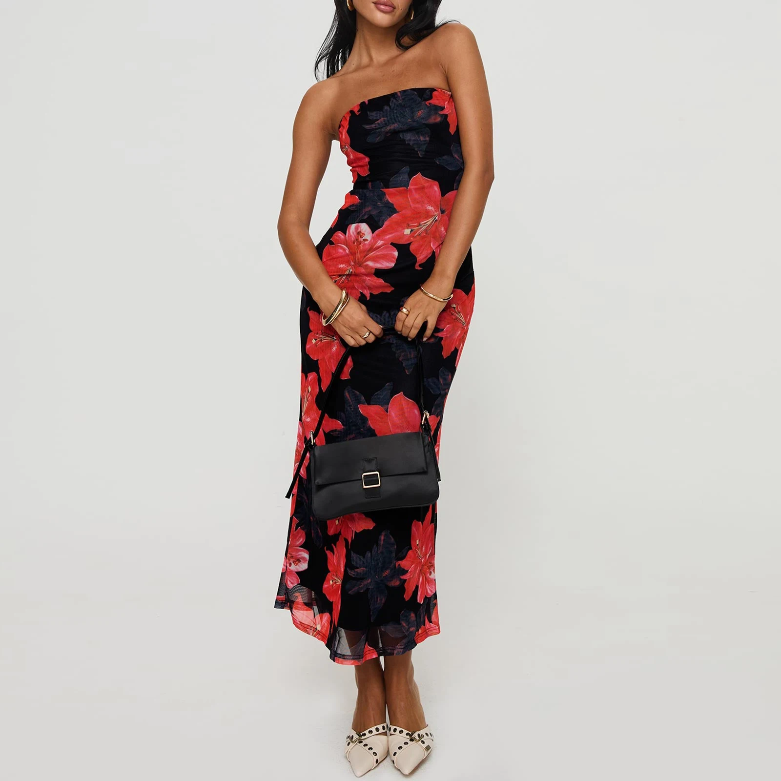 Women's Vintage Strapless Summer Aesthetic Floral Print Backless Beach Streetwear Long Party Sheer Tube Dress
Women's Vintage Strapless Summer Aesthetic Floral Print Backless Beach Streetwear Long Party Sheer Tube Dress