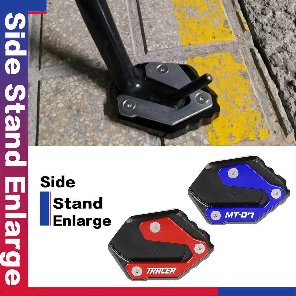 

2023 Kickstand Foot Side Stand Extension Pad Support Plate Enlarge For YAMAHA MT-07 MT07 MT07 FZ-07 Tracer 700GT XSR700 XSR 700