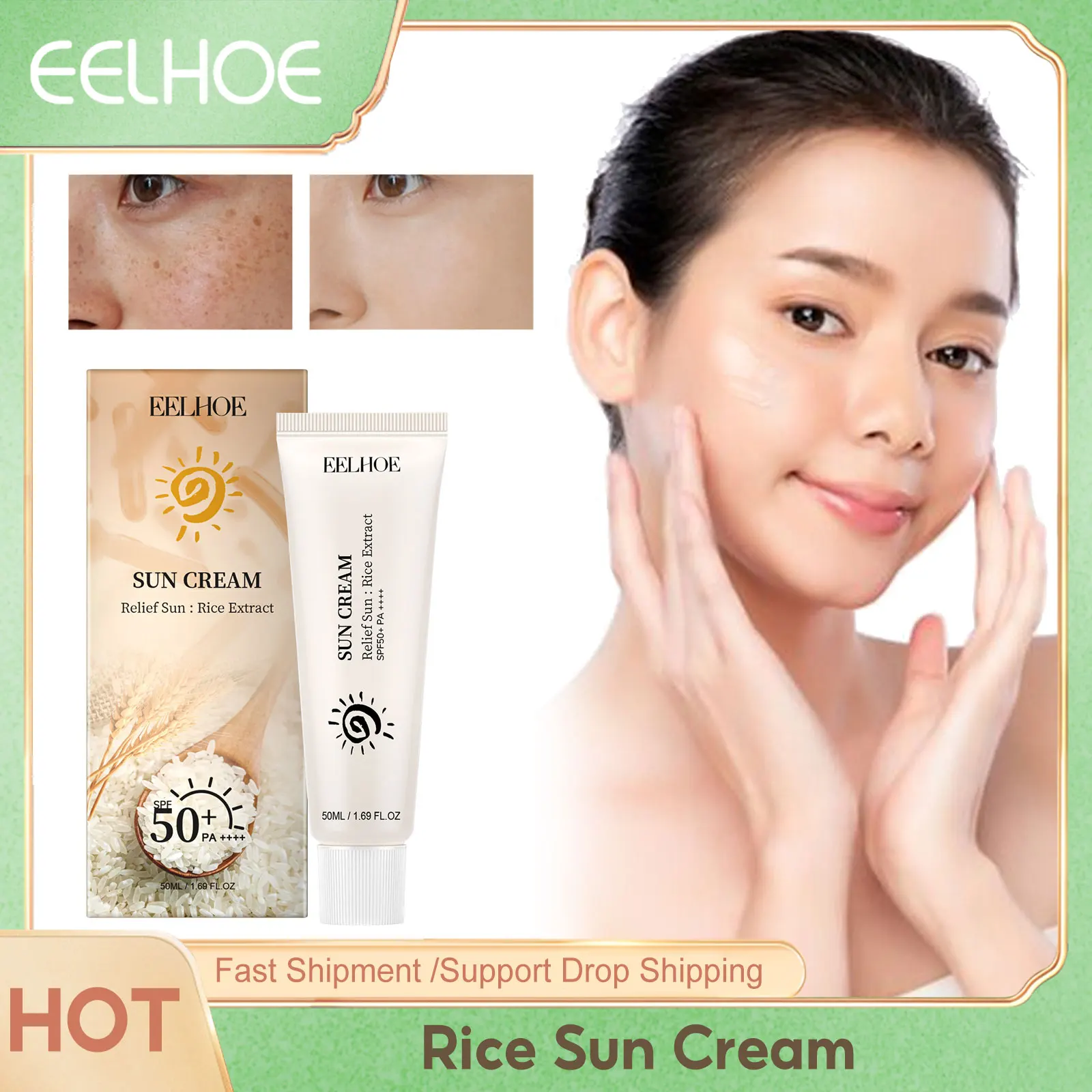 Sunscreen Cream Fade Sun Spots Exposure Removal Anti Sensitive Reduce Redness Moisturizing Prevent UV Damage Remove Tan Lotion
Sunscreen Cream Fade Sun Spots Exposure Removal Anti Sensitive Reduce Redness Moisturizing Prevent UV Damage Remove Tan Lotion