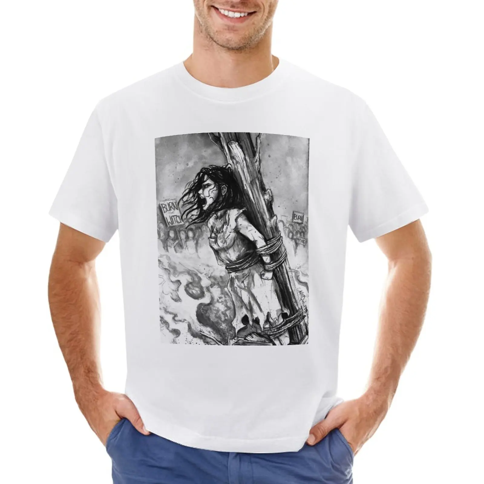 Witch Burning T-Shirt for a boy animal prinfor boys oversized Men's clothing
Witch Burning T-Shirt for a boy animal prinfor boys oversized Men's clothing