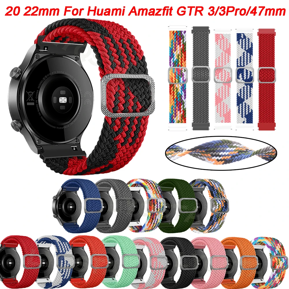 20 22mm Nylon Loop Watch Band For Huami Amazfit GTS 2 3 2 Mini GTR 3 3Pro 4 47mm Smartwatch Bracelet Correa Bip 3 Pro Strap
20 22mm Nylon Loop Watch Band For Huami Amazfit GTS 2 3 2 Mini GTR 3 3Pro 4 47mm Smartwatch Bracelet Correa Bip 3 Pro Strap