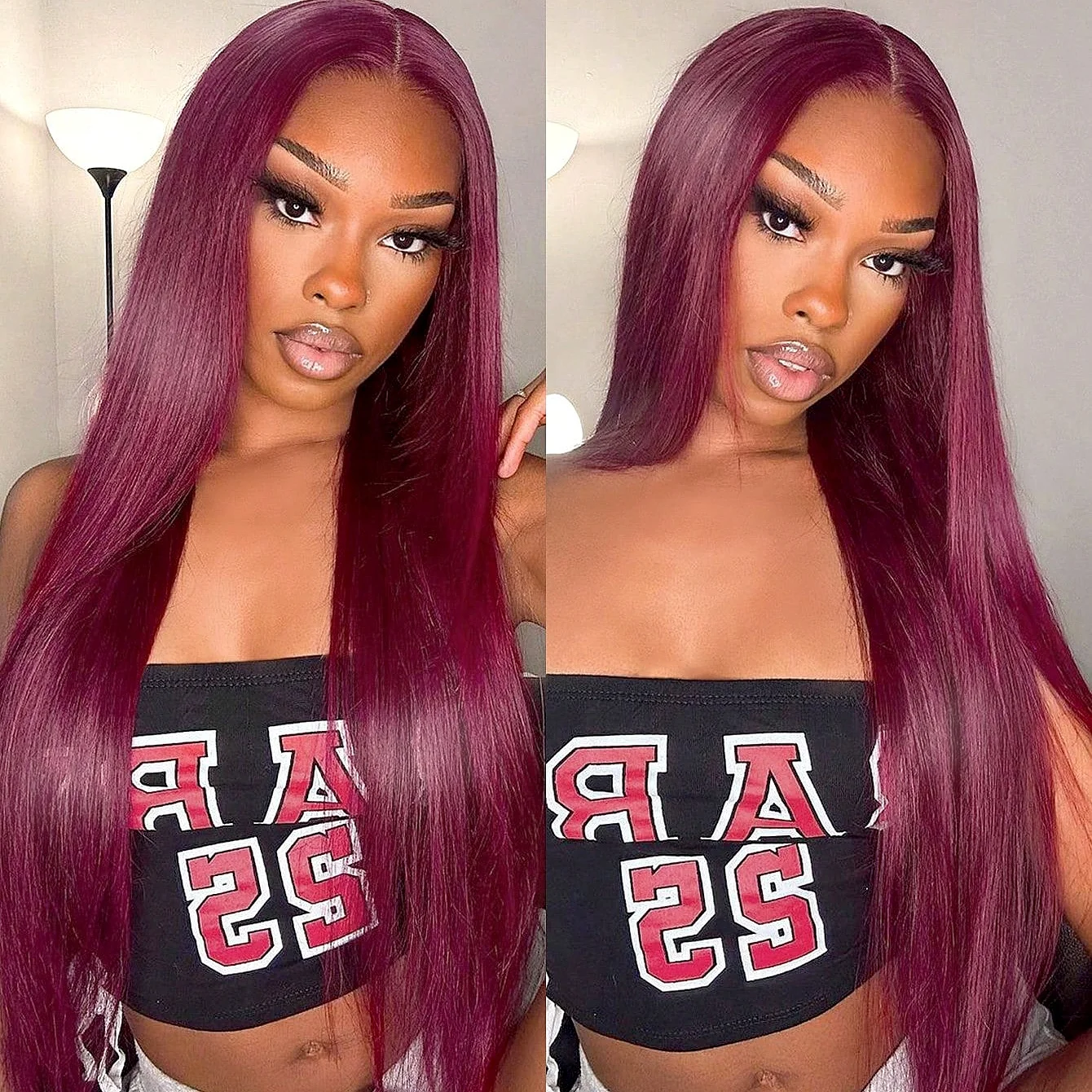 Lace Burgundy Straight Wigs 14-28 Inch Pre-Plucked Natural Hairline Lace Remy Human Hair Top Long Wigs For Women Burgundy Color
Lace Burgundy Straight Wigs 14-28 Inch Pre-Plucked Natural Hairline Lace Remy Human Hair Top Long Wigs For Women Burgundy Color