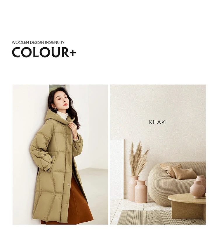 SENTUBILA Women's Winter Puffer Down Jacket Women 2024 Hooded Lantern Sleeve Windproof Mid-Length Down Coats Ladies W44Y58448X SENTUBILA Women's Winter Puffer Down Jacket Women 2024 Hooded Lantern Sleeve Windproof Mid-Length Down Coats Ladies W44Y58448X