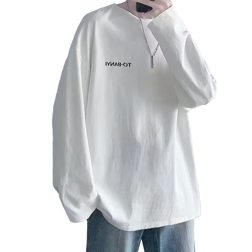 Men T Shirt Fashion Letters Print Round Neck Men Top Casual Long Sleeves Loose Pullover Spring Autumn Basic Male Top Streetwear
Men T Shirt Fashion Letters Print Round Neck Men Top Casual Long Sleeves Loose Pullover Spring Autumn Basic Male Top Streetwear