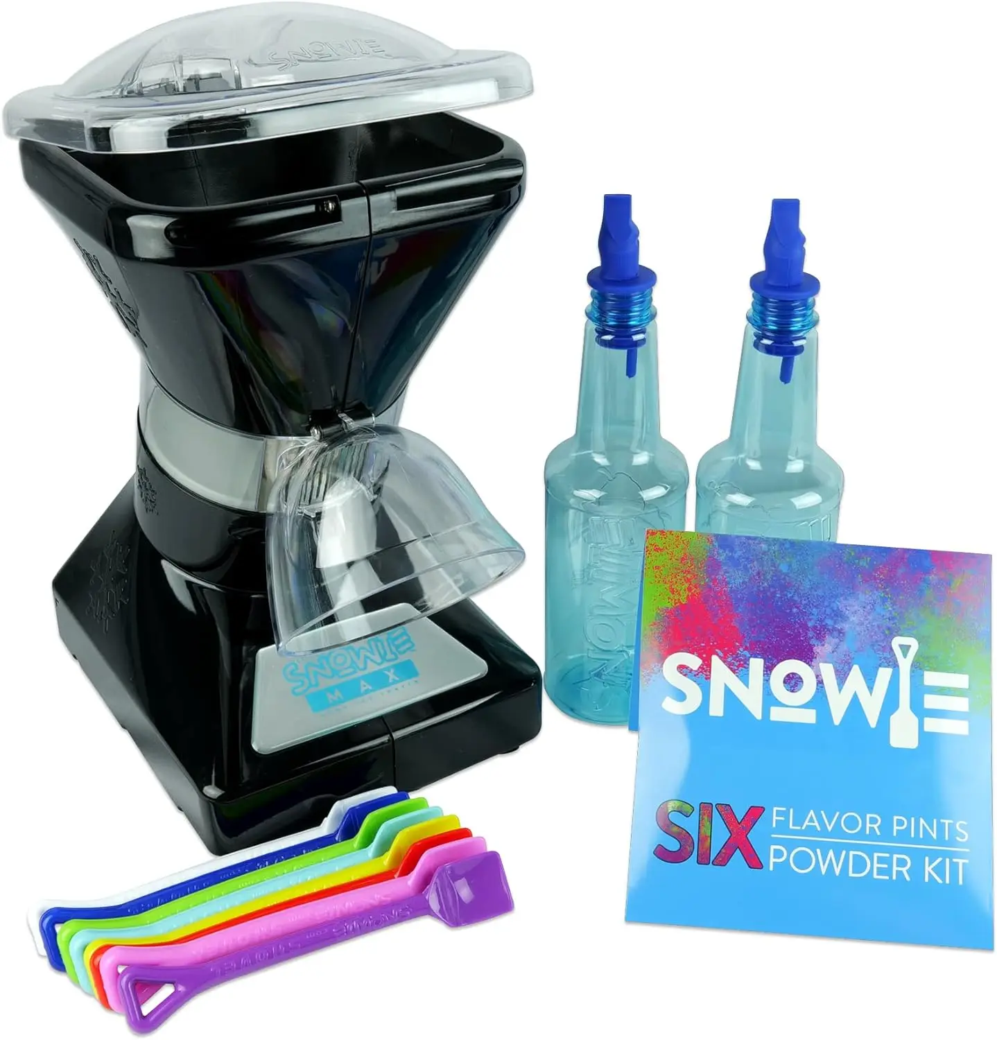 

SNOWIE-маленькая Снежная конусная машина Snowie-льдогенератор высшего качества для бритья, с смесь искусственного сиропа, набор из 6 палочек, черный