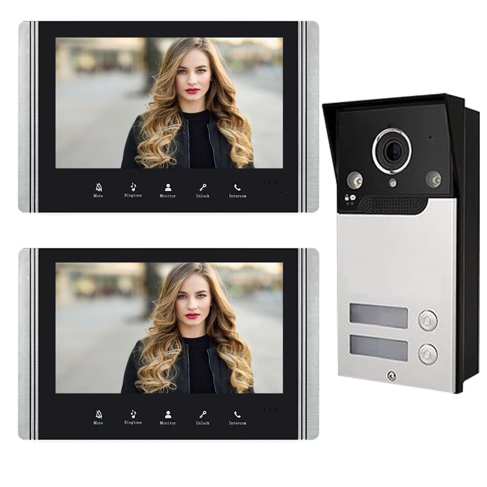 

New Video Door Intercom Entry System Kit Video Doorbell Phone Rainproof IR Camera for Home Villa Building Apartment