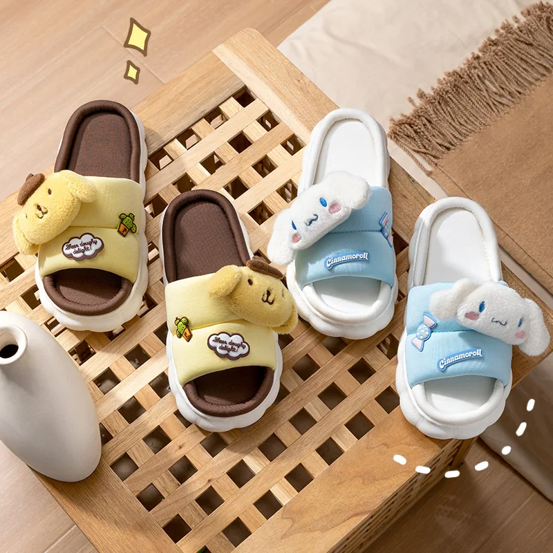 Cartoon Anime Sanrios Kawaii HelloKittys PomPomPurins Cute Indoor Non-Slip Slippers Summer Couple Sandals with Plush Doll
Cartoon Anime Sanrios Kawaii HelloKittys PomPomPurins Cute Indoor Non-Slip Slippers Summer Couple Sandals with Plush Doll