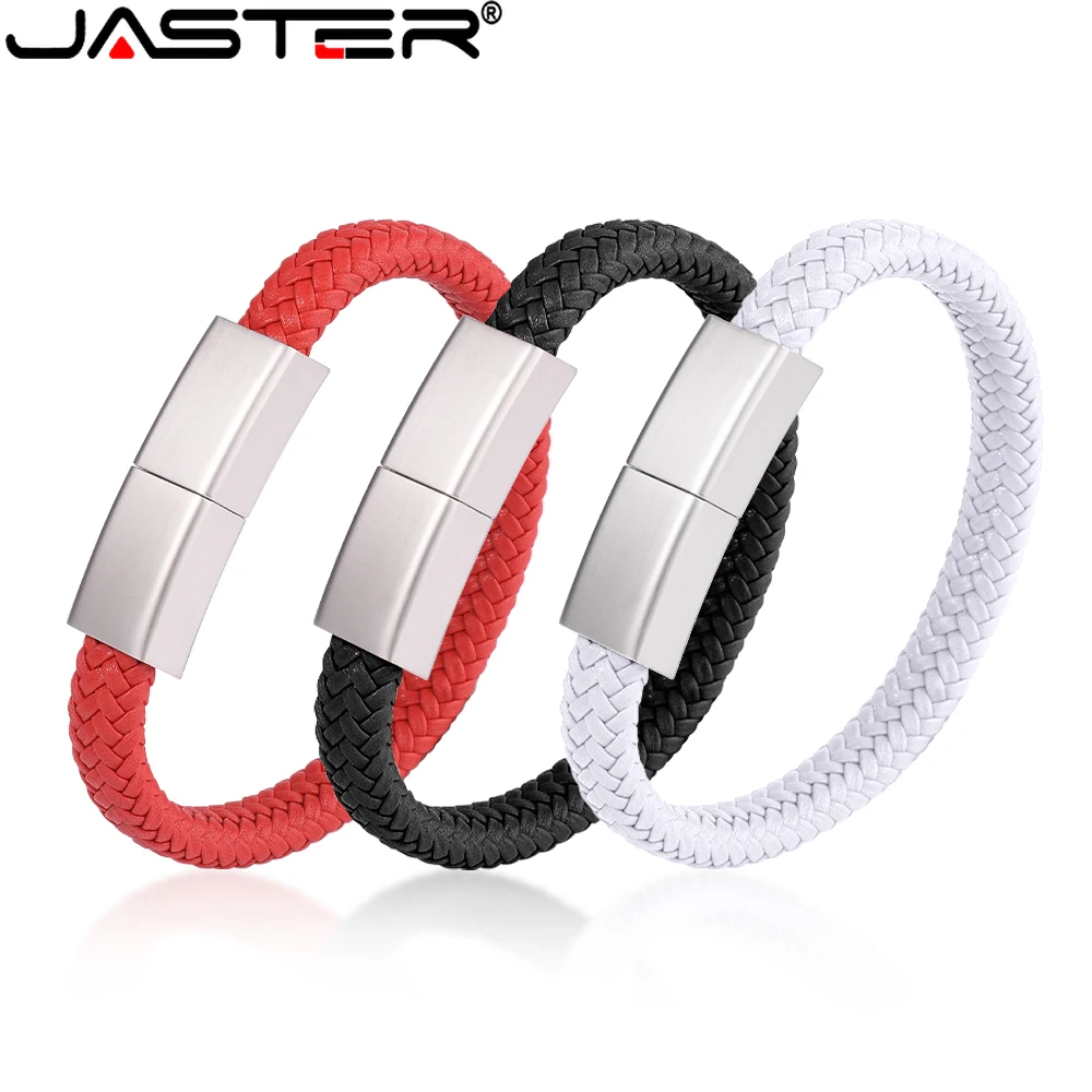 

JASTER Bracelet USB 2.0 Flash Drives 64GB Black Wristband Pen Drive 32GB Creative Gifts Memory Stick 16GB WaterProof 8GB U disk