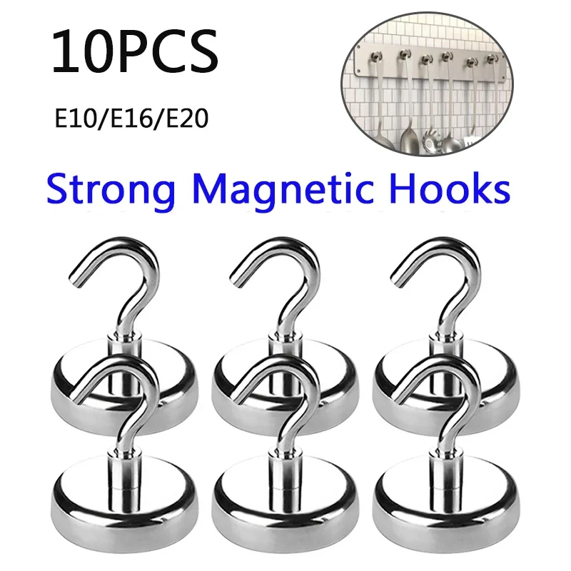 Neodymium Kitchen Home Magnetic Electroplating Hook Metal For Organization Strong Thick Magnet Wall 
Neodymium Kitchen Home Magnetic Electroplating Hook Metal For Organization Strong Thick Magnet Wall