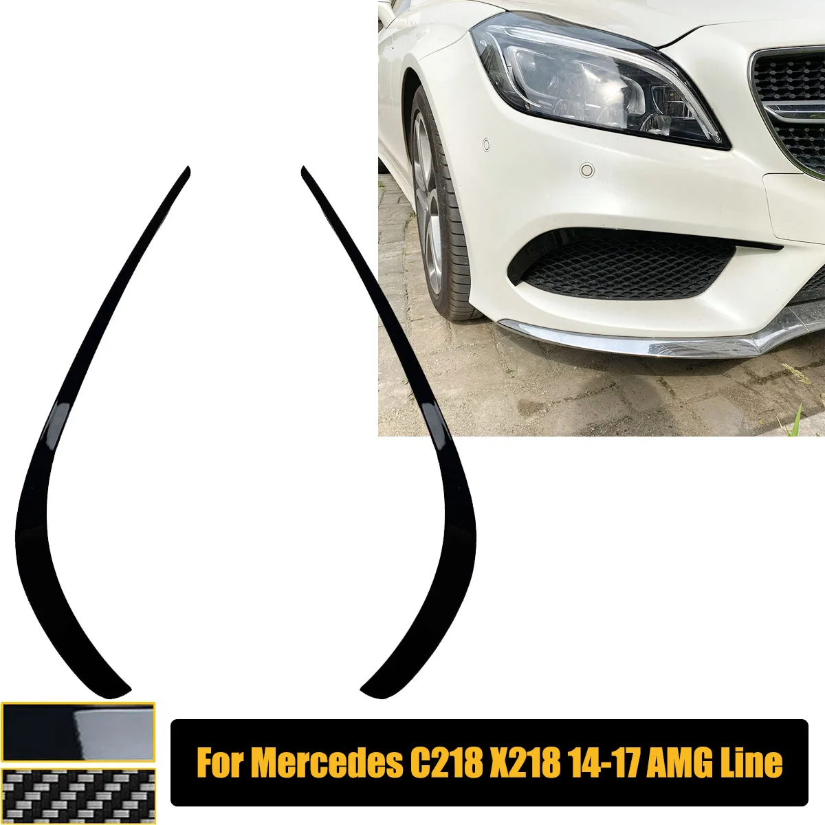 C218 Front Bumper Splitter Spoiler Canard Apron Trim Sticker For Mercedes Benz CLS Class X218 AMG Line 2014-2017 Car Accessories
C218 Front Bumper Splitter Spoiler Canard Apron Trim Sticker For Mercedes Benz CLS Class X218 AMG Line 2014-2017 Car Accessories