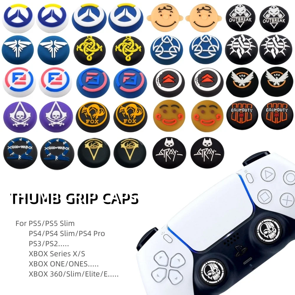 

3D Silicone ThumbStick Grip Cap Cover For Playstation 5 PS5/PS5 Slim PS4 Xbox Series X/S Joystick Controller Thumb Grip Caps