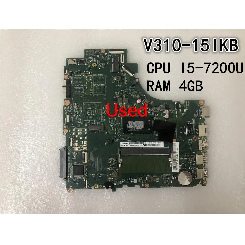 Used For Lenovo V310-15IKB Laptop Motherboard mainboard CPU I5-7200U UMA RAM 4GB FRU 5B20M27762 5B20M27711
Used For Lenovo V310-15IKB Laptop Motherboard mainboard CPU I5-7200U UMA RAM 4GB FRU 5B20M27762 5B20M27711