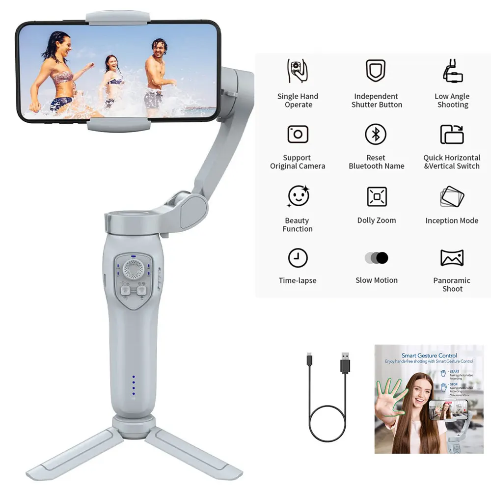 New Smartphone Gimbal Stabilizer with AI Face Object Tracking 3-Axis Phone Gimbal for Iphone Xiaomi Huawei Samsung Video Record
New Smartphone Gimbal Stabilizer with AI Face Object Tracking 3-Axis Phone Gimbal for Iphone Xiaomi Huawei Samsung Video Record