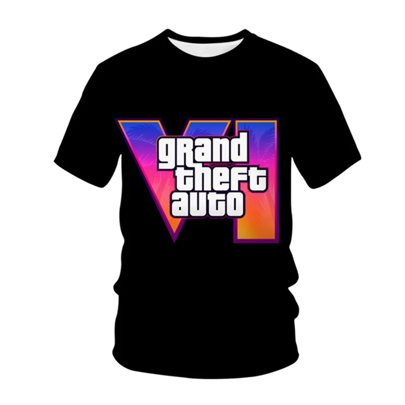 Grand Theft Auto GTA 6 T-Shirts Game 3D Print Streetwear Men/Women Casual Fashion Oversize T Shirt For Man Clothing
Grand Theft Auto GTA 6 T-Shirts Game 3D Print Streetwear Men/Women Casual Fashion Oversize T Shirt For Man Clothing