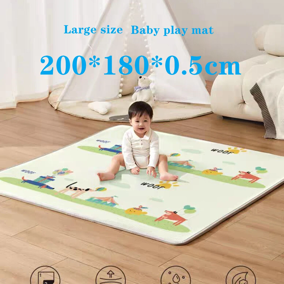 

200cm*180cm*0.5cm EPE Baby Play Mat Toys for Children Rug Playmat Developing Mat Baby Room Crawling Pad Double Sided Baby Carpet