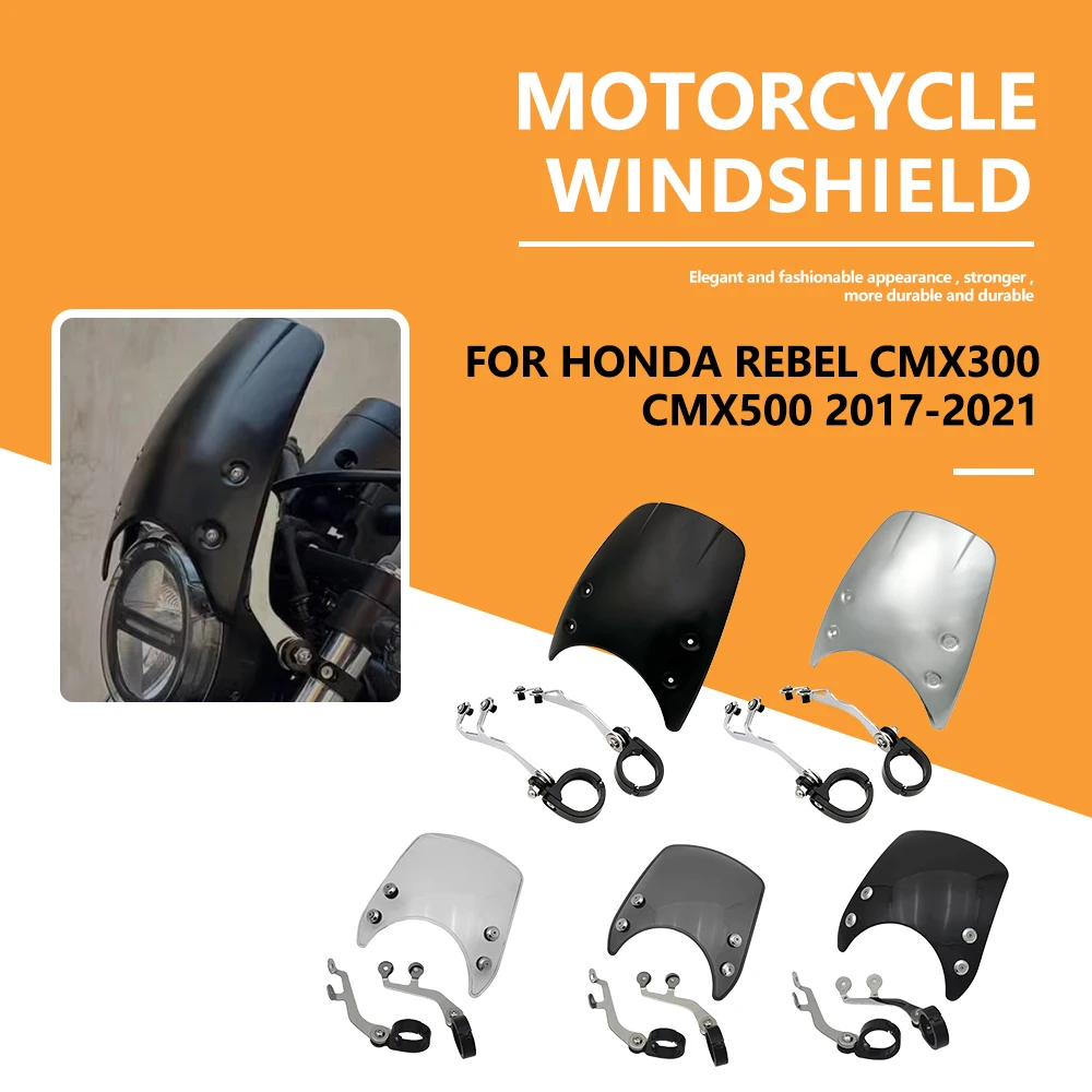 for Honda Rebel CMX 300 500 CMX300 CMX500 2017 2018 2019 2020 2021 Windscreen Windshield Deflector Protector Front Wind Screen
for Honda Rebel CMX 300 500 CMX300 CMX500 2017 2018 2019 2020 2021 Windscreen Windshield Deflector Protector Front Wind Screen