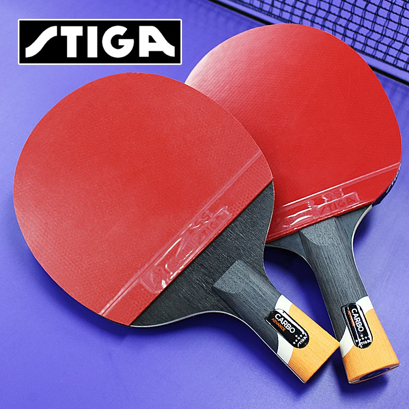 

6 Star Table Tennis Racket Pro Ping-pong Paddle Pimples In For Offensive Rackets Sport Stiga Racket Hollow handle