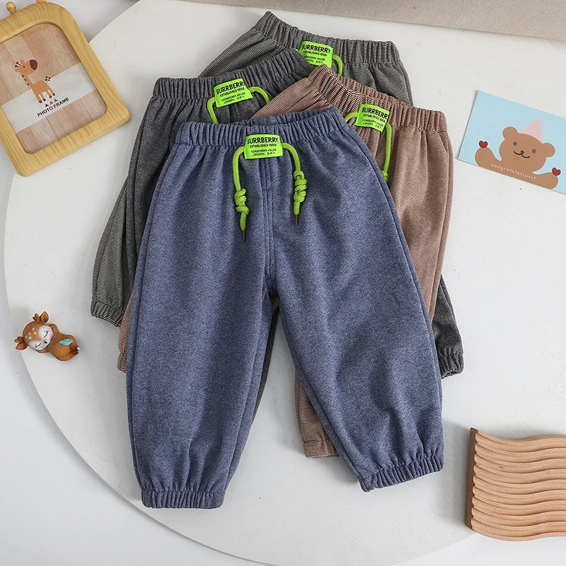 

Baby Boys Casual Sweatpants Cargo Pants Children Clothing Kids Jogger Autumn Solid Spring Girls Outerwear Sports Trousers 1-8T