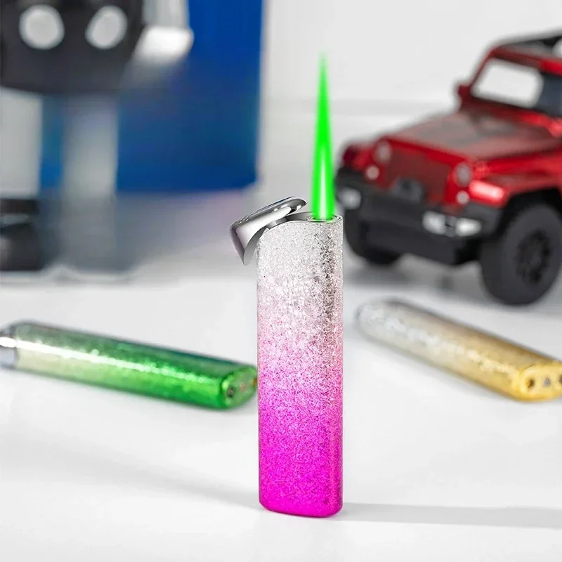 New 3D Broken Ice Flower Craft Inflatable Lighter Butane Gas Windproof Green Flame Mini Metal Lighter Gradient Popular Gift
New 3D Broken Ice Flower Craft Inflatable Lighter Butane Gas Windproof Green Flame Mini Metal Lighter Gradient Popular Gift