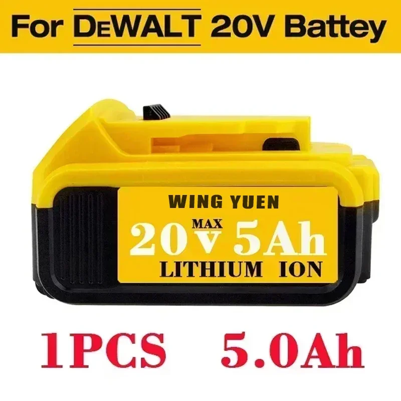 

2023 Upgrade DCB200 20V 6000mAh Battery , charger For Dewalt 18V DCB184 DCB200 DCB182 DCB180 DCB181 DCB182 DCB201 Tools Battery