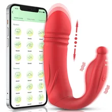 APP Wearable Vibrators Telescopic Vibrating Panties Clitoral G Spot Vibration Massager Dildo Remote Sex Toys for Women Couples