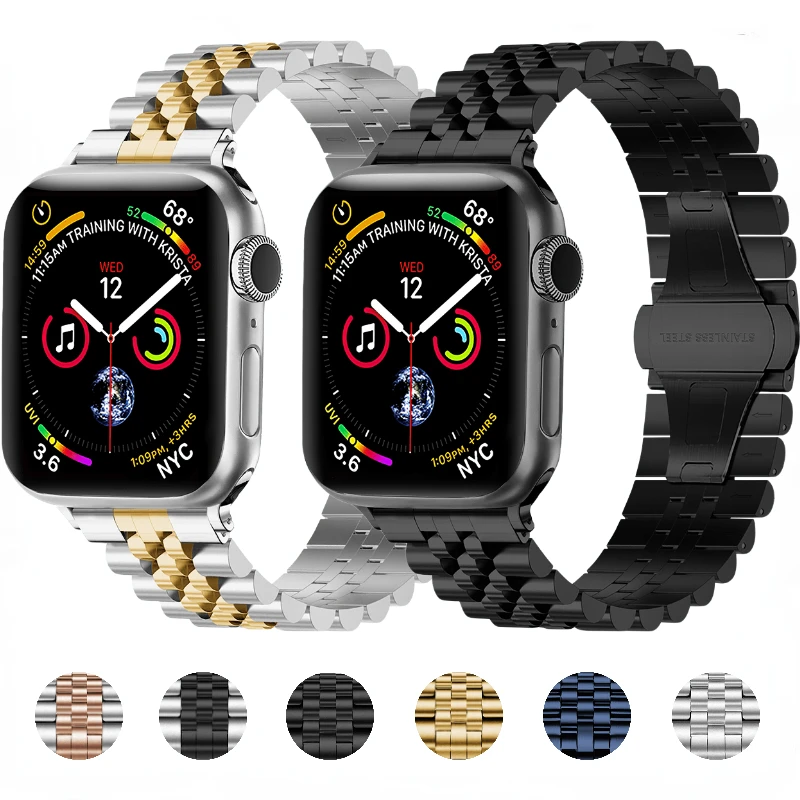 

Metal Strap For Apple watch band UItra 8 7 49mm 45mm 41mm sports Stainless steel belt Iwatch 6 5 4 SE 44mm 40mm 42mm 38mm Correa