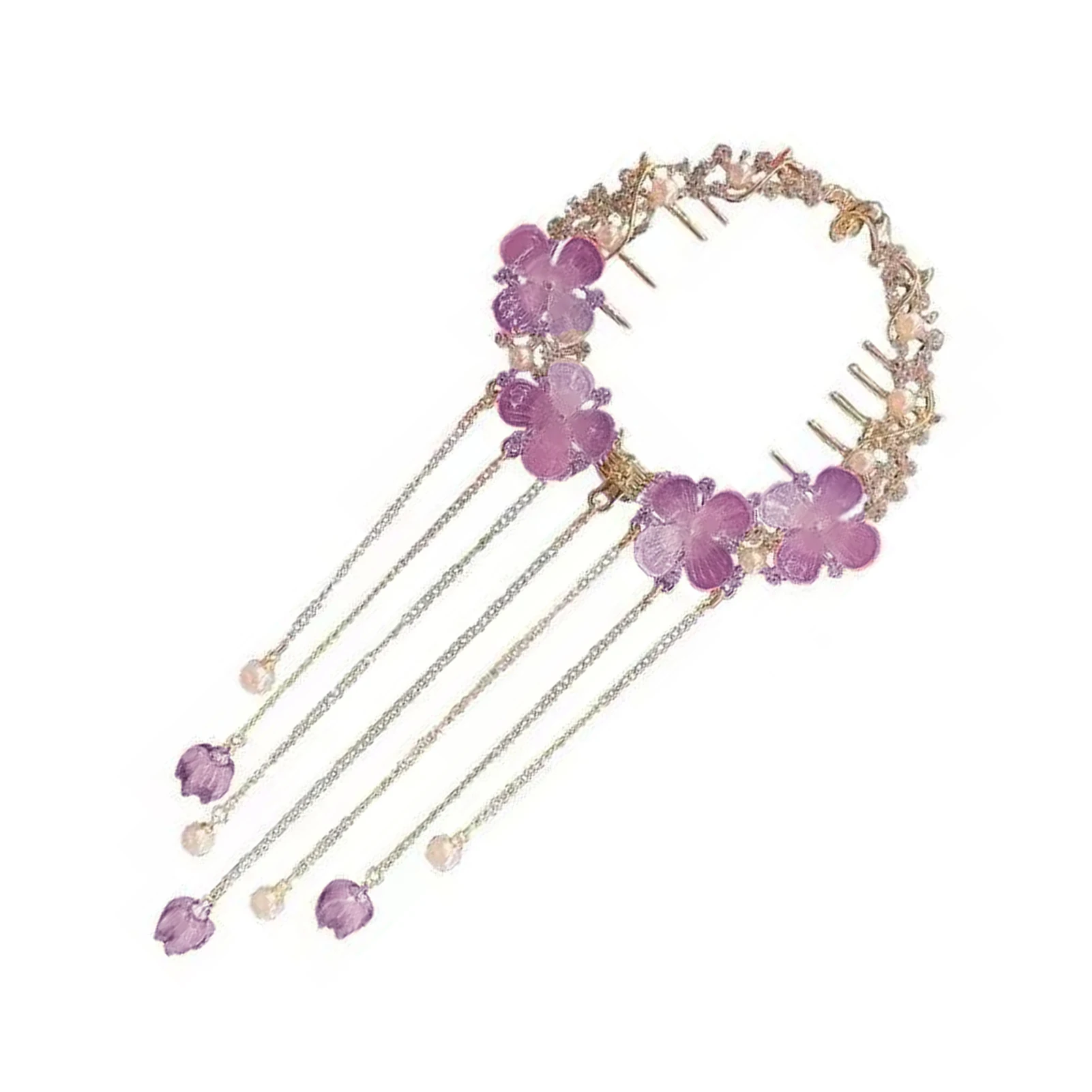 Amethyst Flower Tassel Hairpin Non Slip Strong Grip and Hold Hair Clamp for Dating Show Stage Performance
Amethyst Flower Tassel Hairpin Non Slip Strong Grip and Hold Hair Clamp for Dating Show Stage Performance