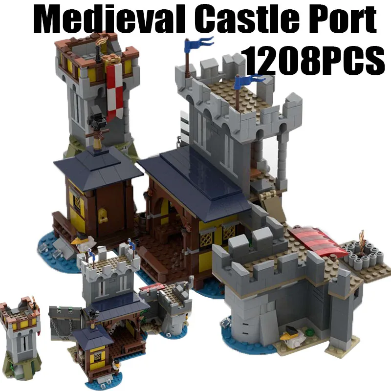 MOC Medieval Castle Port Building Blocks Military Army Knights Warrior Soldier Figures Accessories Weapons Bricks Toys Kids Gift
MOC Medieval Castle Port Building Blocks Military Army Knights Warrior Soldier Figures Accessories Weapons Bricks Toys Kids Gift