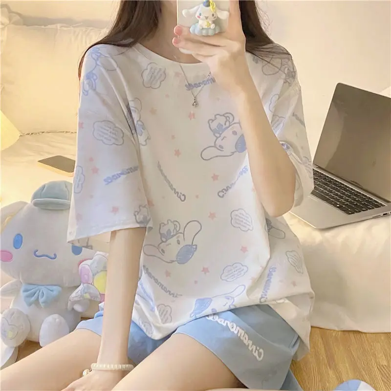 Kawaii Cute Sanrio Cinnamoroll Home Clothes Pajamas Short Sleeve Shorts Suit Ins Birthday Gifts Girlfriend Gifts Toys For Girls
Kawaii Cute Sanrio Cinnamoroll Home Clothes Pajamas Short Sleeve Shorts Suit Ins Birthday Gifts Girlfriend Gifts Toys For Girls