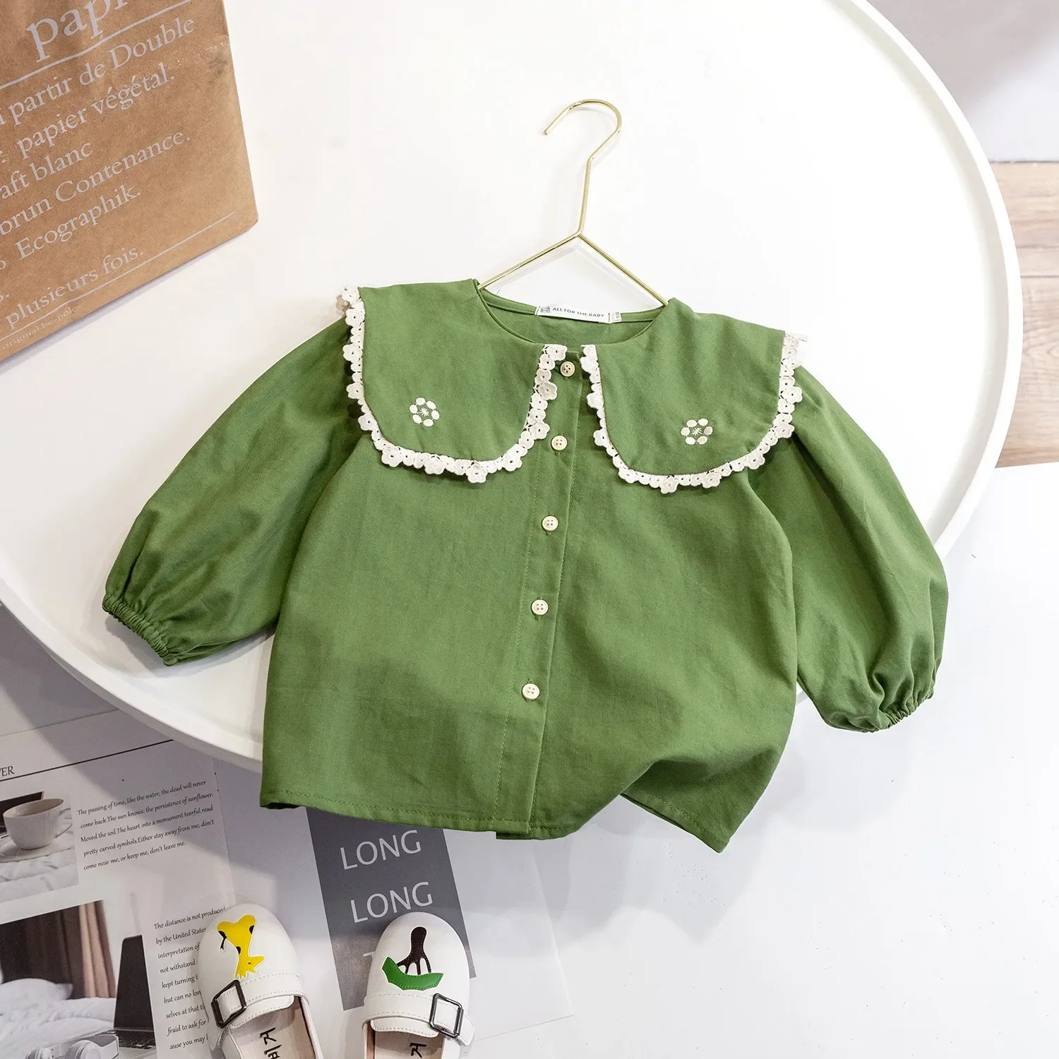 Toddler Shirt Baby Girl's Clothing Sweet Turn Down Collar Long Sleeve Tops 2024 Spring Kids Girls Blouses 1-6 Years
Toddler Shirt Baby Girl's Clothing Sweet Turn Down Collar Long Sleeve Tops 2024 Spring Kids Girls Blouses 1-6 Years