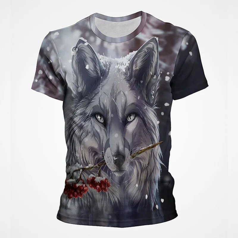 Футболка мужская оверсайз из полиэстера, с коротким рукавом и 3D-принтом волка
Футболка мужская оверсайз из полиэстера, с коротким рукавом и 3D-принтом волка