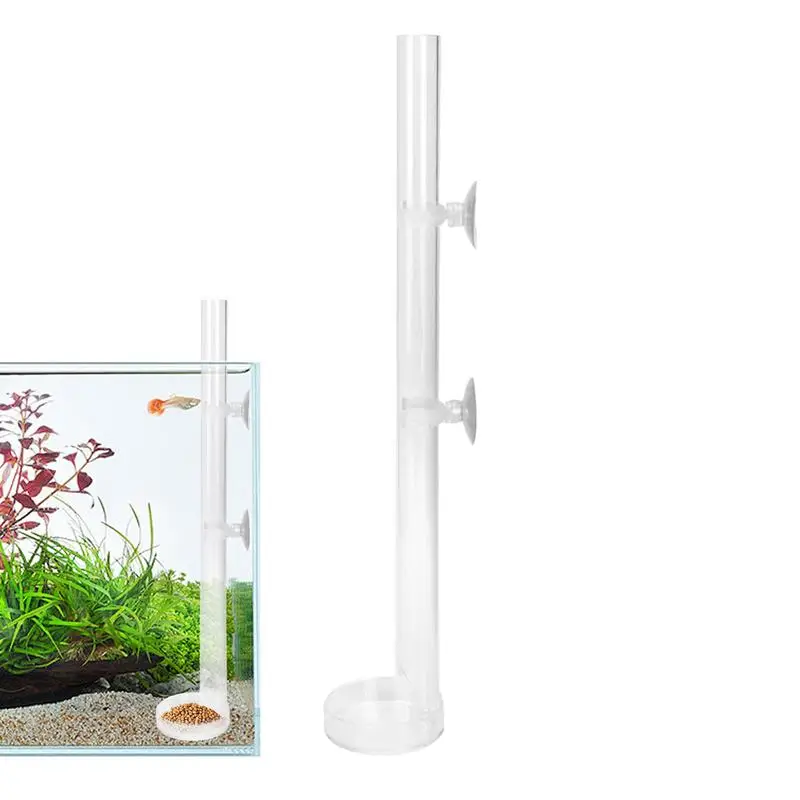 

Aquarium Feeder Tube Dish With Suction Cups Effortless Acrylic Shrimp Feeding Tube Transparent feeding for fish and shrimp