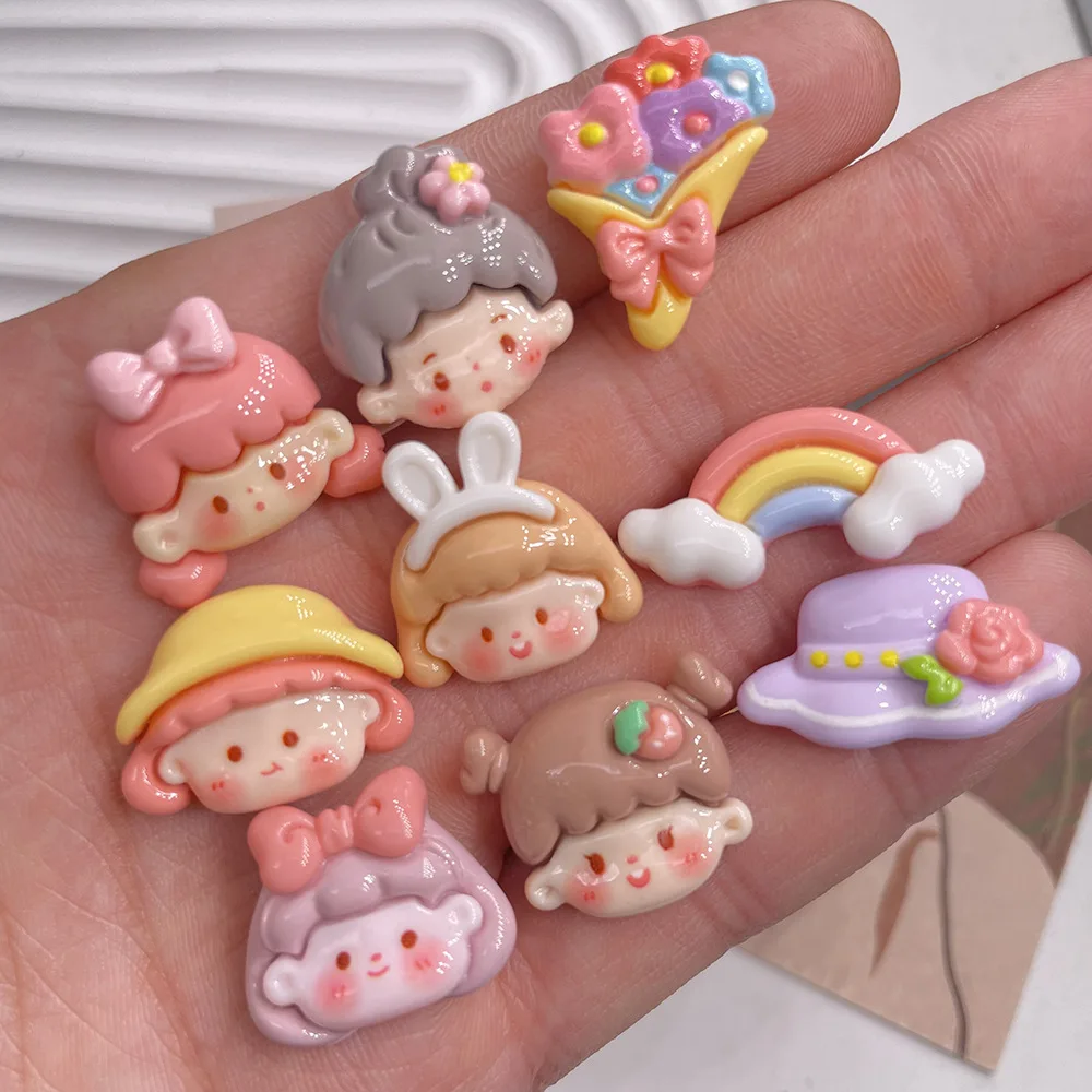 10pcs Kawaii Cartoon Girls Hat Rainbow Flatback Cabochons Resin Flowers Scrapbooking Embellishment DIY Jewelry Craft Decoration
10pcs Kawaii Cartoon Girls Hat Rainbow Flatback Cabochons Resin Flowers Scrapbooking Embellishment DIY Jewelry Craft Decoration