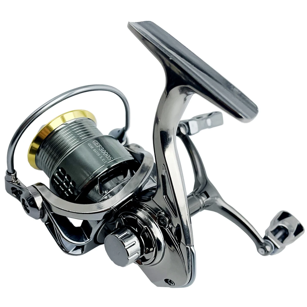 GHOTDA 5.2:1 Double Grip Anti-shake Fishing Reel Spinning 2000/3000 Max Drag 8KG No Gap Waterproof Reels Electroplate Silver
GHOTDA 5.2:1 Double Grip Anti-shake Fishing Reel Spinning 2000/3000 Max Drag 8KG No Gap Waterproof Reels Electroplate Silver