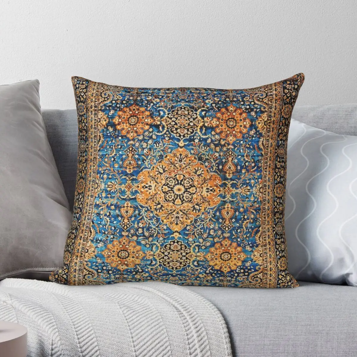 

Античный персидский ковер Kirman, наволочка, полиэстер, лен, бархат, узор, молния, Декор, чехлы на подушки для дома