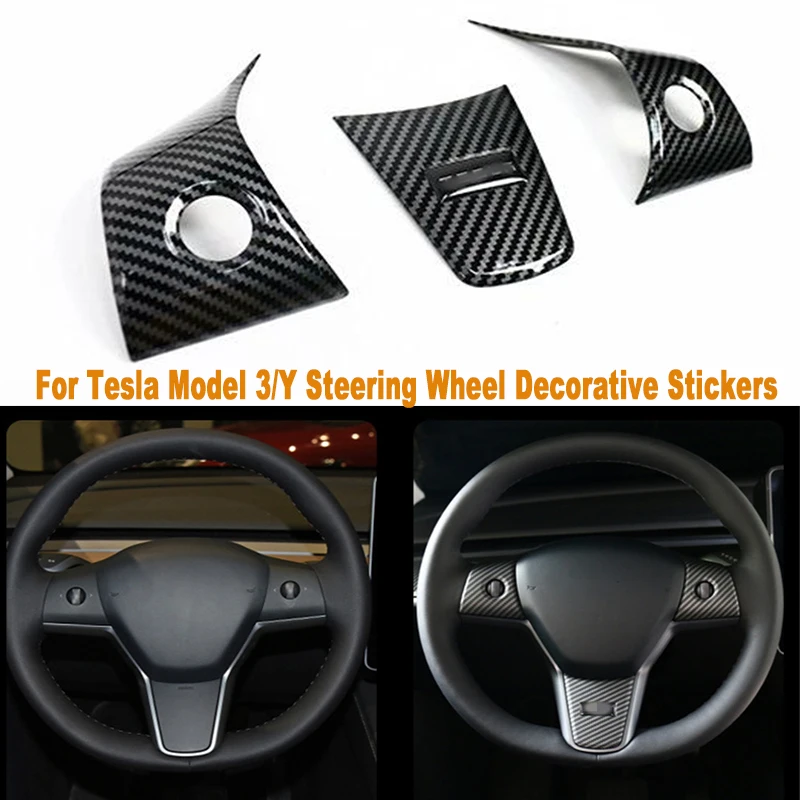 For Tesla Model 3/Y 2017-2023 Steering Wheel Decorative Stickers Auto ABS Carbon Fiber Interior Modified Car Accessories
For Tesla Model 3/Y 2017-2023 Steering Wheel Decorative Stickers Auto ABS Carbon Fiber Interior Modified Car Accessories
