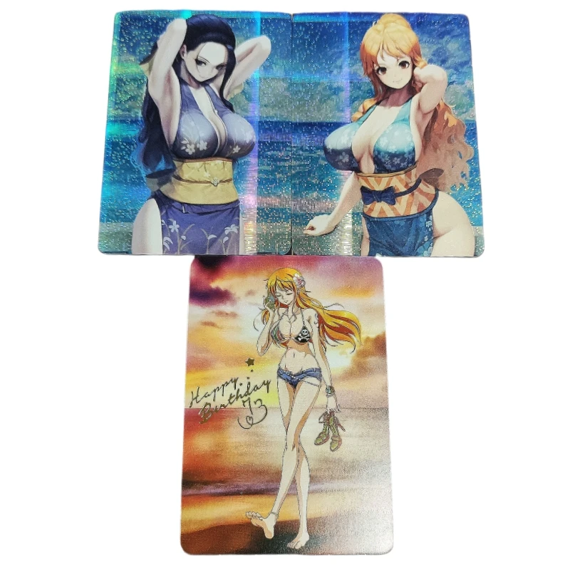 ONE PIECE Kimono Nico·Robin Nami Beach Swimwear Animation Characters Flash Card Anime Classics Game Collection Cards Toy Gift
ONE PIECE Kimono Nico·Robin Nami Beach Swimwear Animation Characters Flash Card Anime Classics Game Collection Cards Toy Gift