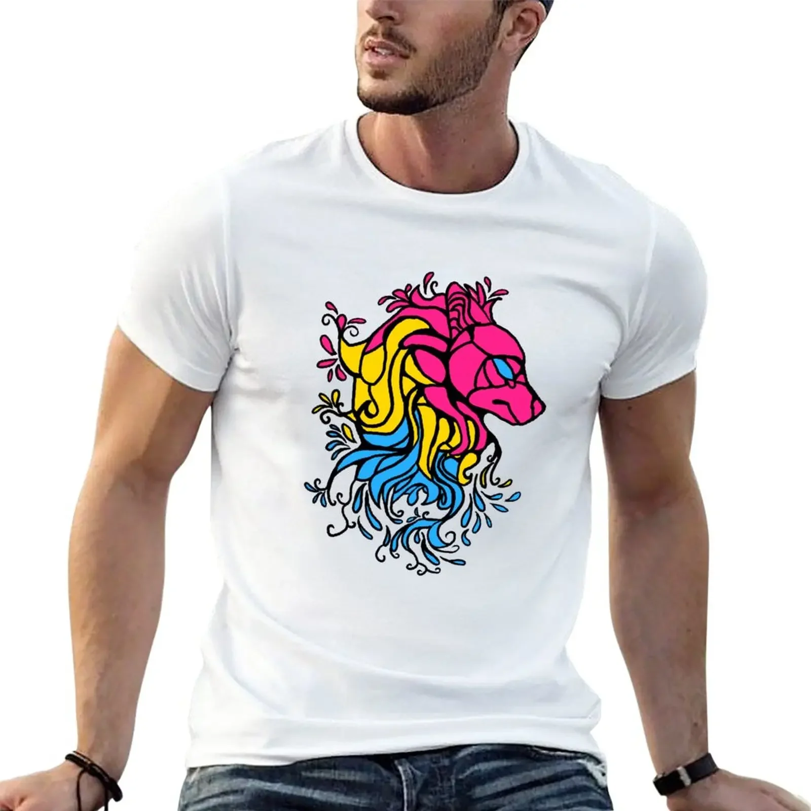 pansexual wolf T-Shirt Short sleeve tee boys animal print mens graphic t-shirts hip hop 
pansexual wolf T-Shirt Short sleeve tee boys animal print mens graphic t-shirts hip hop
