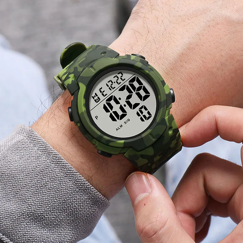 

SYNOKE Outdoor Back Light Digital Countdown Stopwatch Sport Watches Mens 5Bar Waterproof Wristwatch Date Week Clock reloj hombre