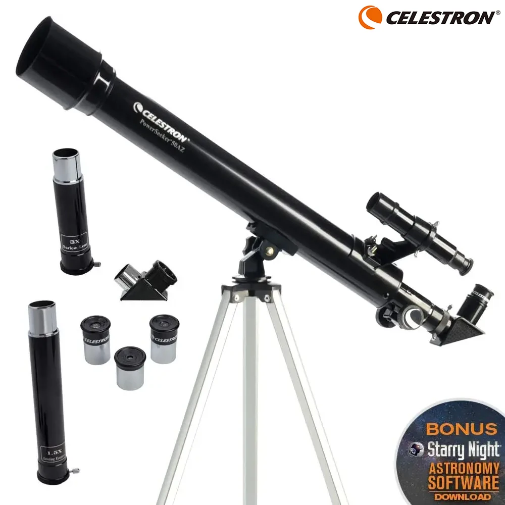 Celestron PowerSeeker 50AZ ручной АЛТ-азимут телескоп для начинающих-Компактный и портативный подарок для детей студентов и детей
Celestron PowerSeeker 50AZ ручной АЛТ-азимут телескоп для начинающих-Компактный и портативный подарок для детей студентов и детей