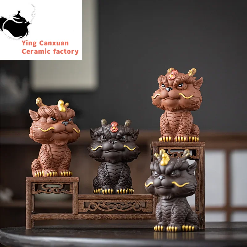 Creative Purple Sand Tea Ornaments Decoration Lucky Little Dragon Antique Shelf Tea Table Table Decorations Tea Pet
Creative Purple Sand Tea Ornaments Decoration Lucky Little Dragon Antique Shelf Tea Table Table Decorations Tea Pet